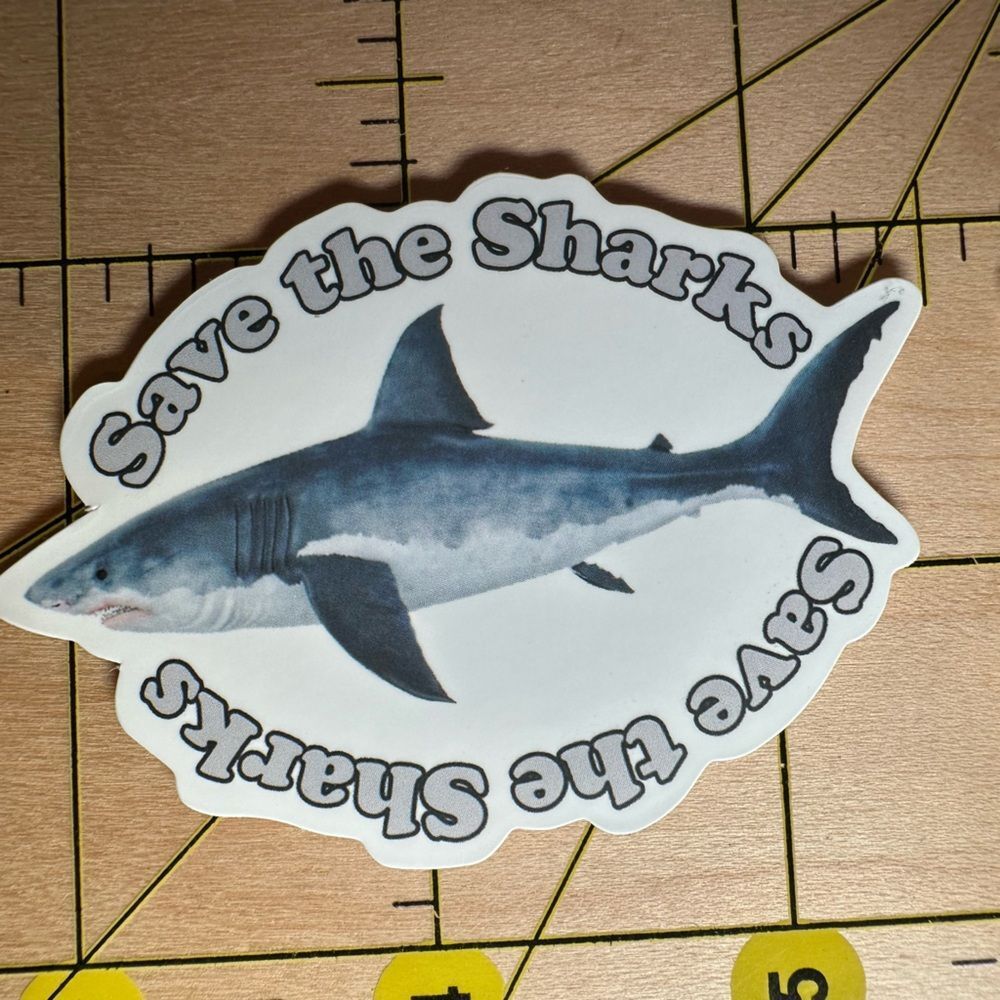 💜13/$13 +Bundle Sticker Sale | Save the Shark Animal Waterproof Sticker